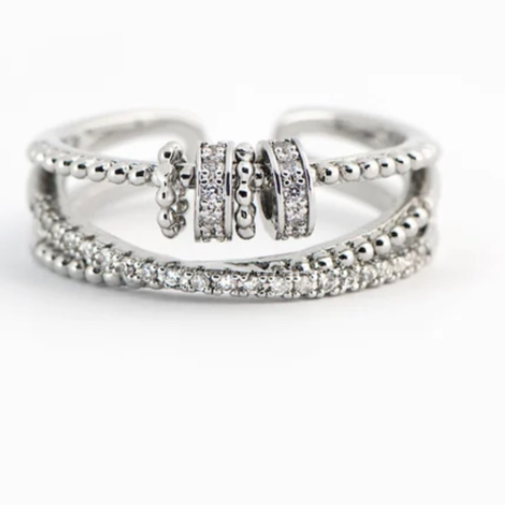 Silver Fidget Ring ~ Adjustable Fits Ring Sizes From 5 to 10 ~ Gift Box - Picture 6 of 8